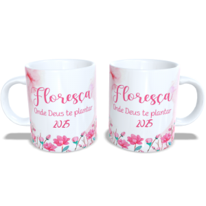 Caneca Porcelana Personalizada Porcelana 325ml 4X0 Sublimação na parte externa   